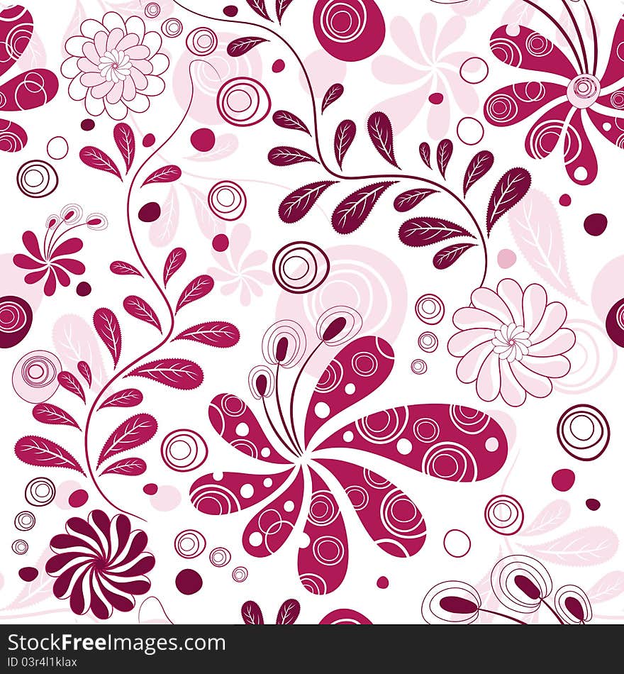 White and purple effortless floral wallpaper with flowers. White and purple effortless floral wallpaper with flowers