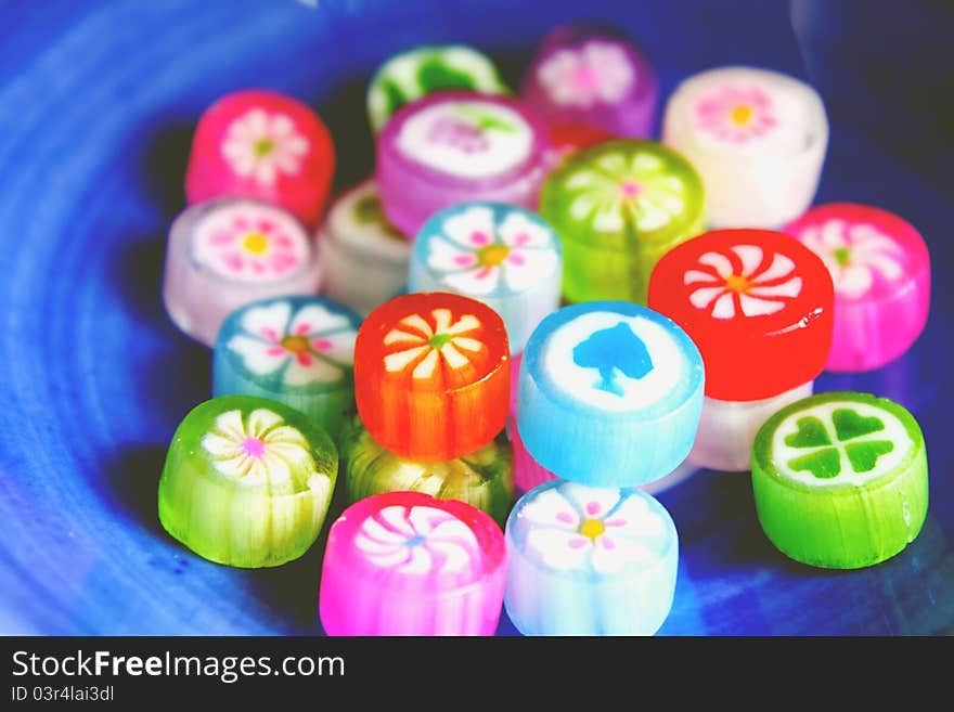 Japanese candies, close up shot. Japanese candies, close up shot.