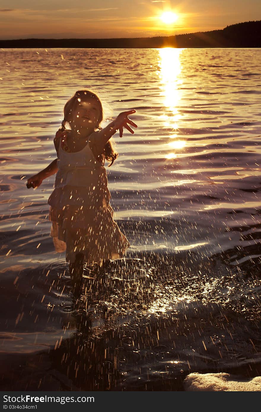 Girl in the lake