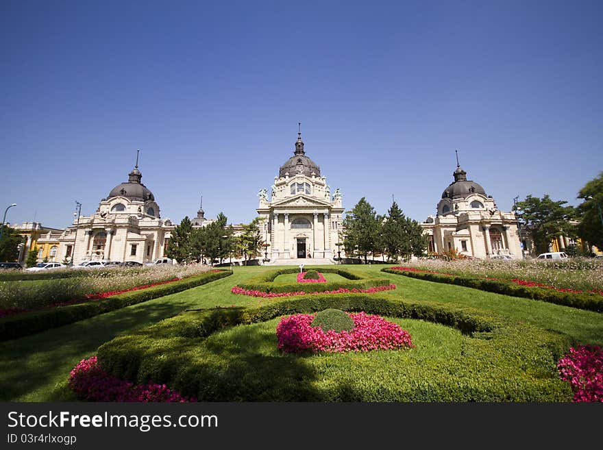 The Szechenyi spa in Budapest. The Szechenyi spa in Budapest