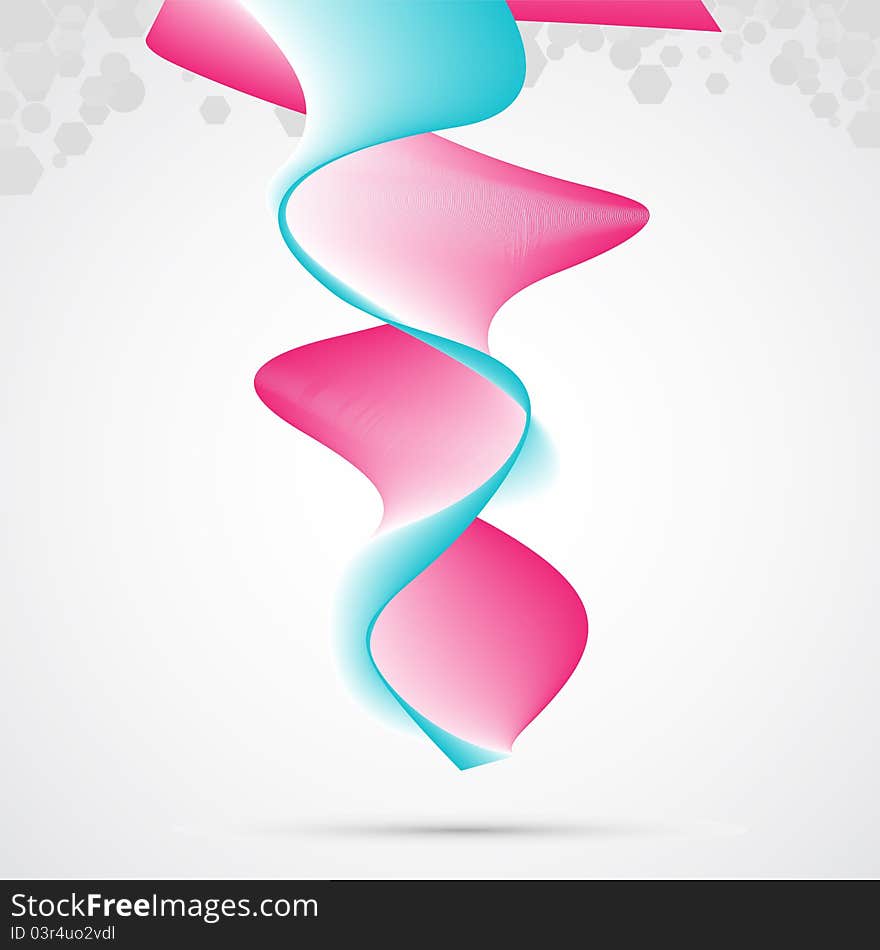 Illustration of colorful blended wave on abstract background