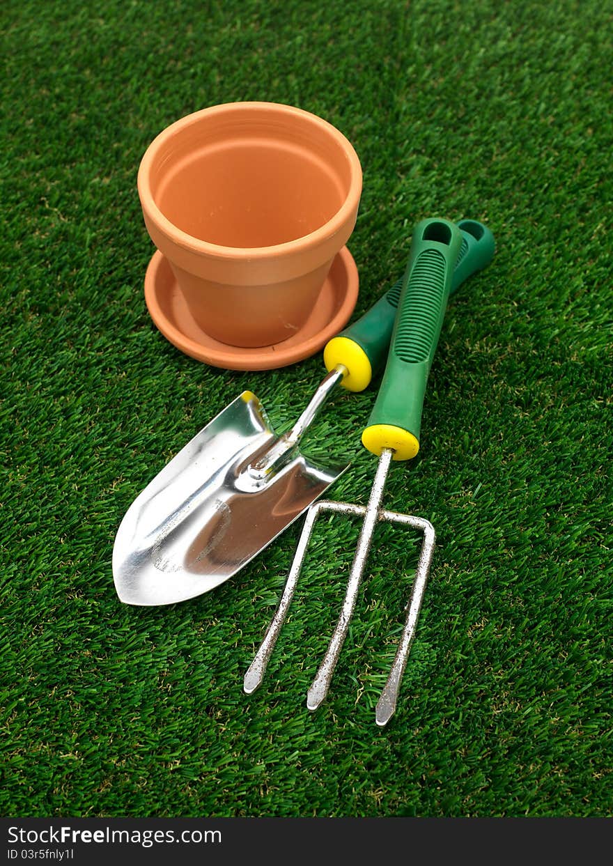 A watering can against a white background