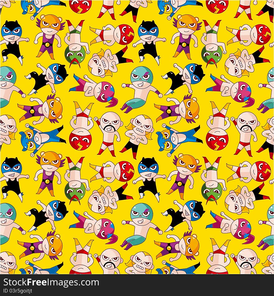 Seamless wrestler pattern