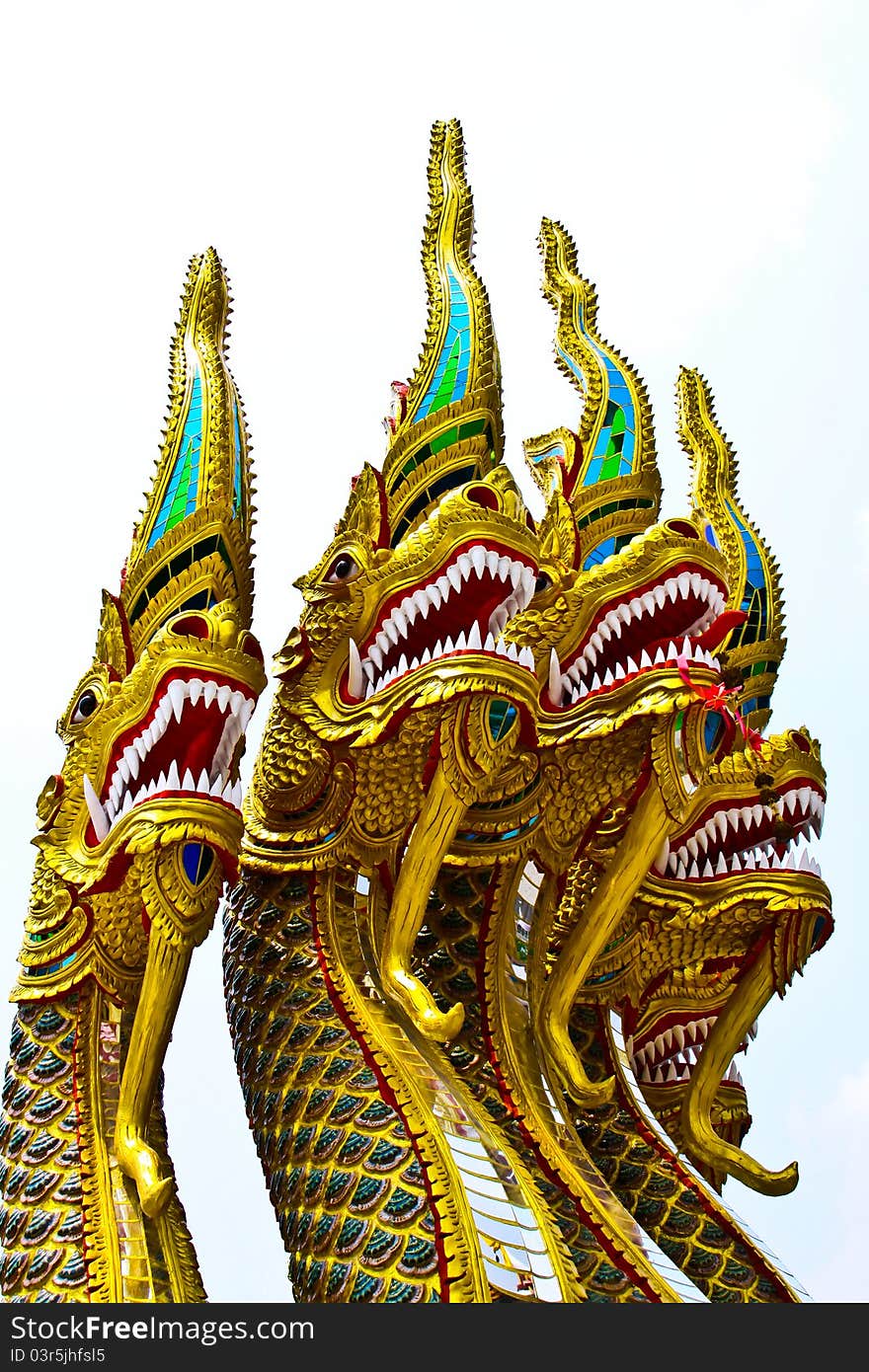 Five heads of King nagas. Five heads of King nagas