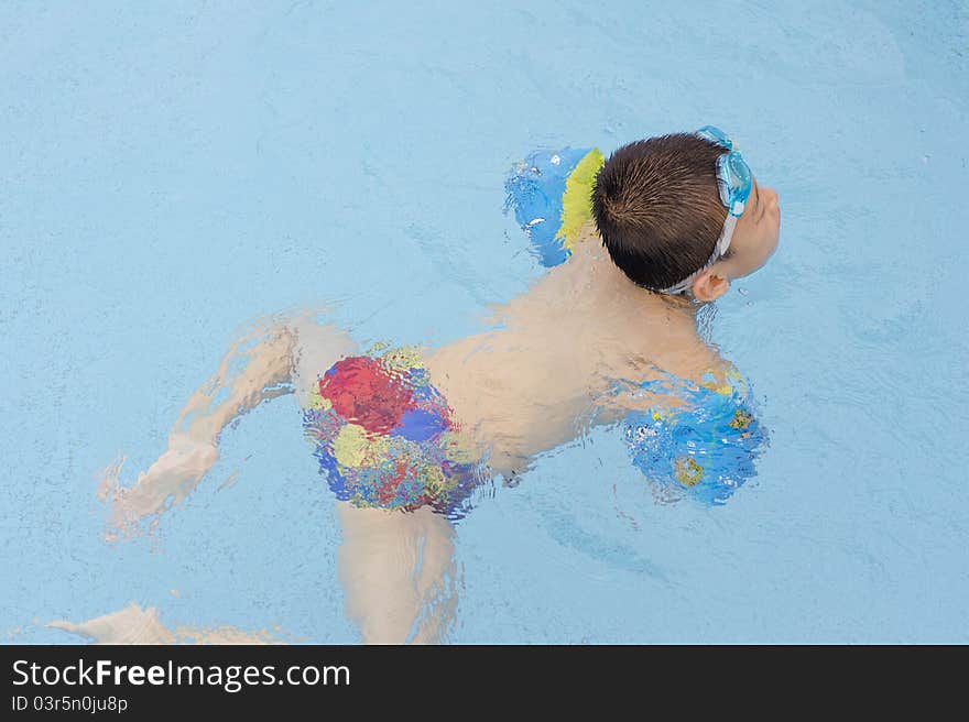 Swimming boy