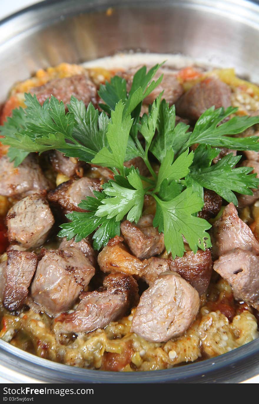 Turkey meat dishes made ​​from an image of the traditions of. Turkey meat dishes made ​​from an image of the traditions of