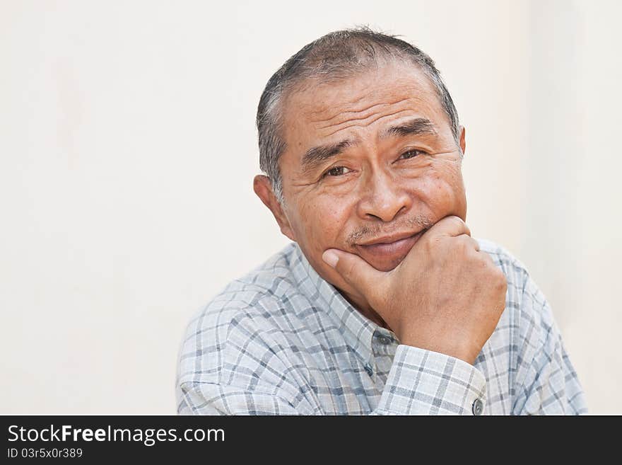 Portrait of smiling old man. Portrait of smiling old man