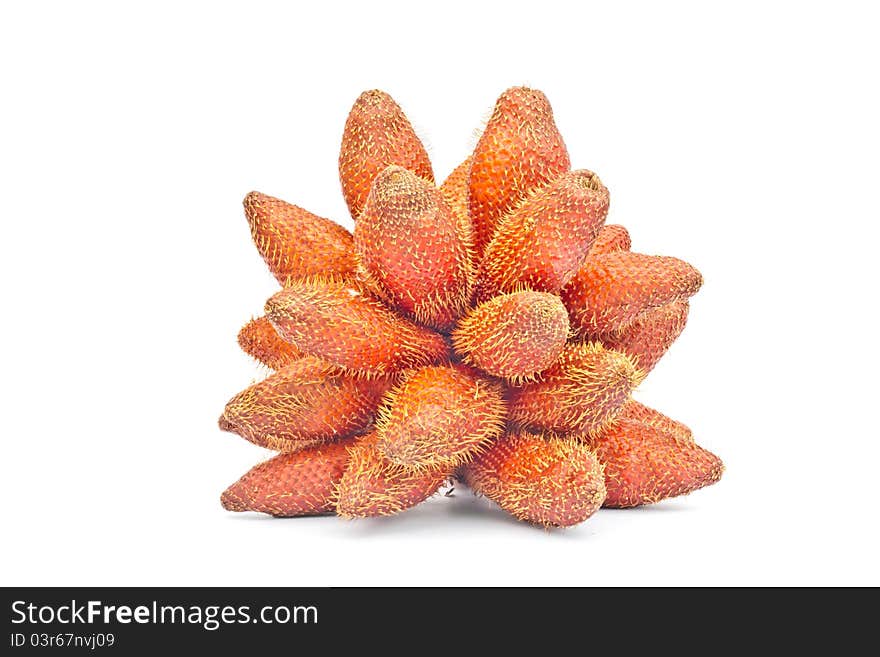 Salak fruits isolated on white background