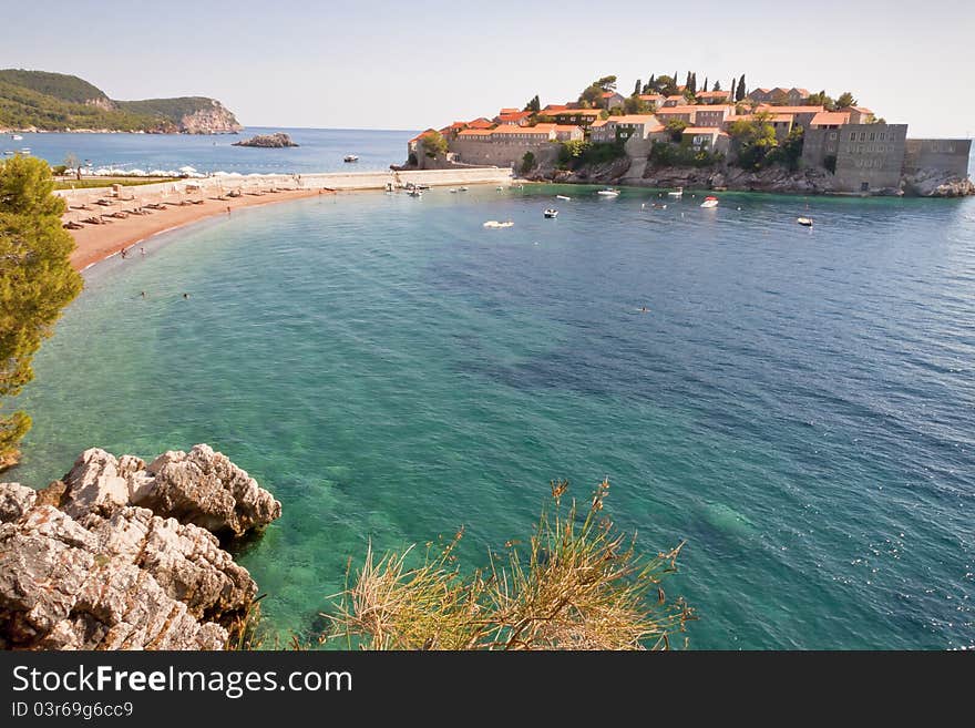 Sveti Stefan expensive hotels on the island - Montenegro. Sveti Stefan expensive hotels on the island - Montenegro