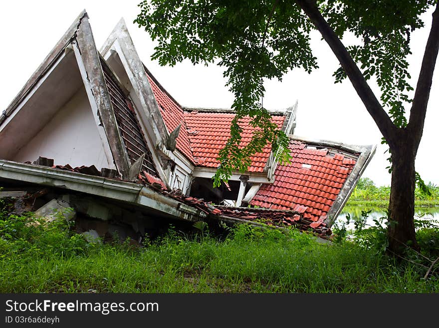 Ruins of the thai house.