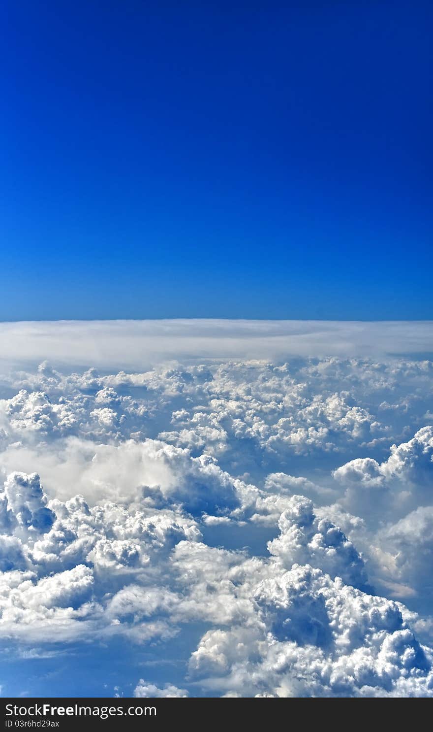 Blue sunny sky over the mediterranean sea. Blue sunny sky over the mediterranean sea