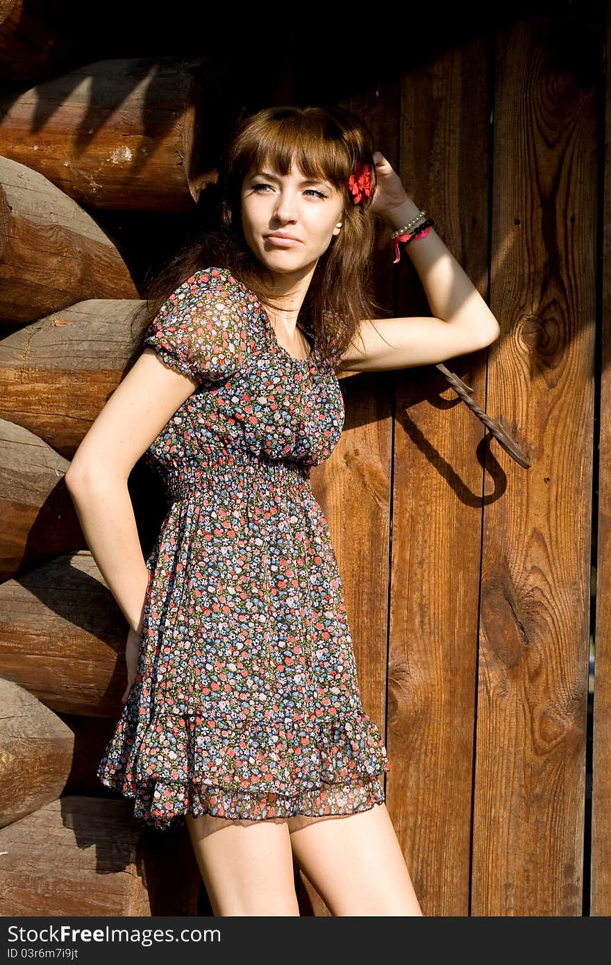 Girl walking in country side