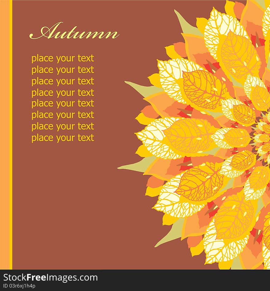 Autumn floral card