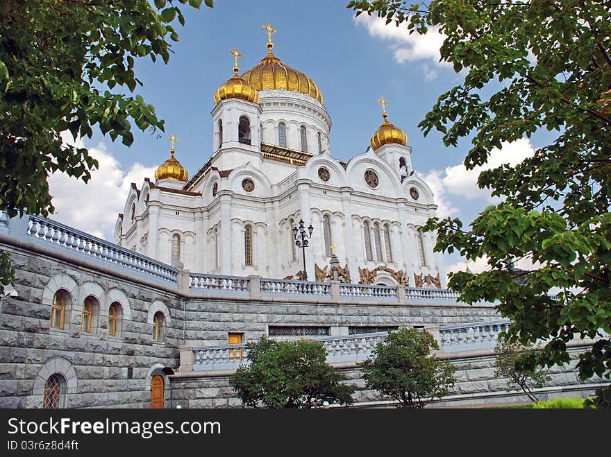 The Cathedral of Christ the Saviour is a Church in Moscow, Russia, on the bank of the Moskva River, a few blocks west of the Kremlin