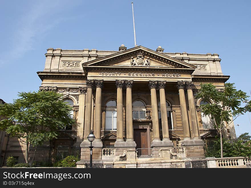 A Victorian Era Courthouse in Liverpool England. A Victorian Era Courthouse in Liverpool England