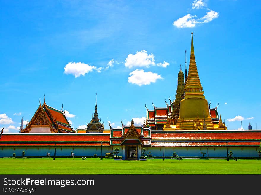 Visitors and tourists at Wat Phra Kaew, aka the Temple of the Emerald Buddha, Bangkok, Thailand. Visitors and tourists at Wat Phra Kaew, aka the Temple of the Emerald Buddha, Bangkok, Thailand.