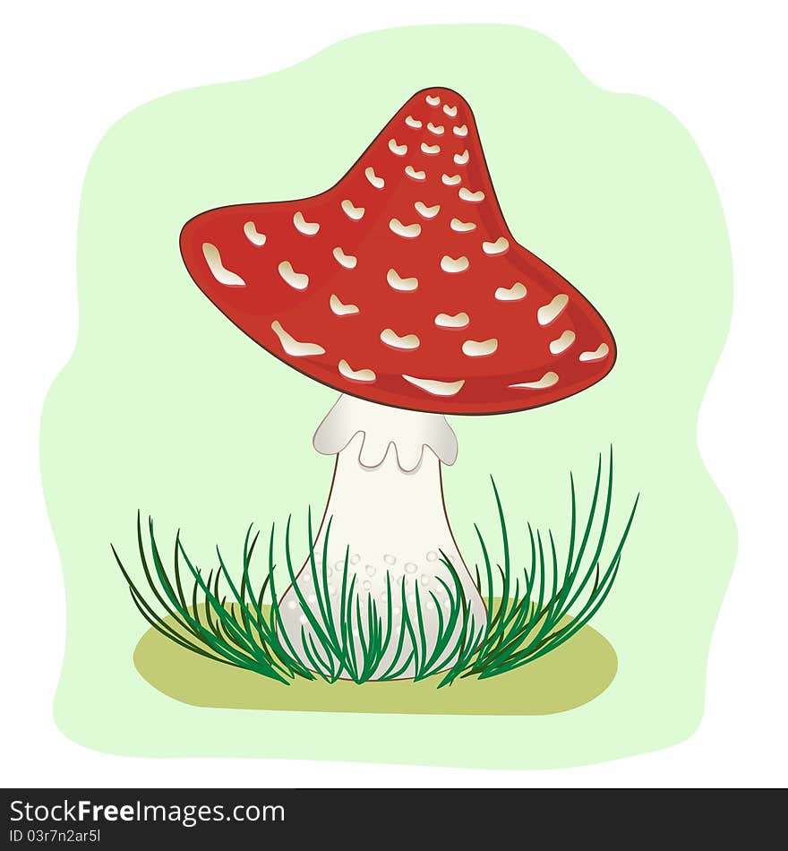 Vector illustration of Mushroom amanita