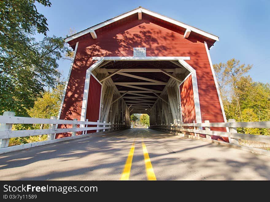 Shimanek Covered Bridge in Oregon