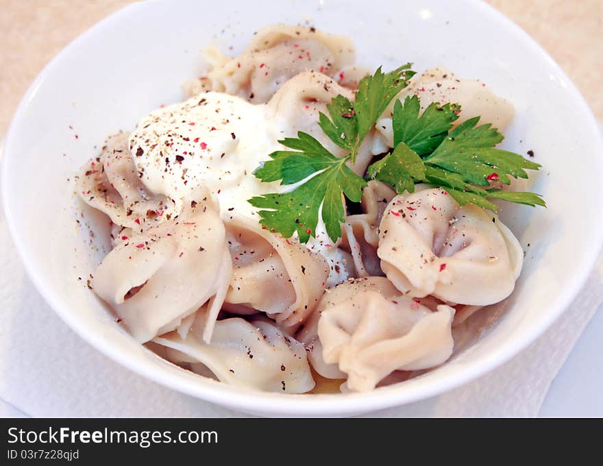 Meat dumplings with spices