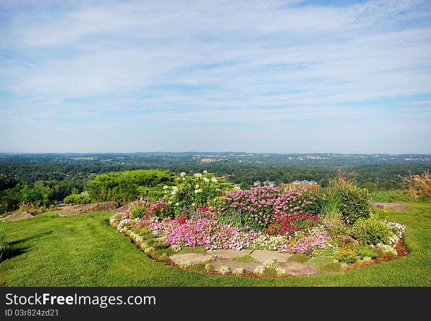 Look down from top of hill. Look down from top of hill