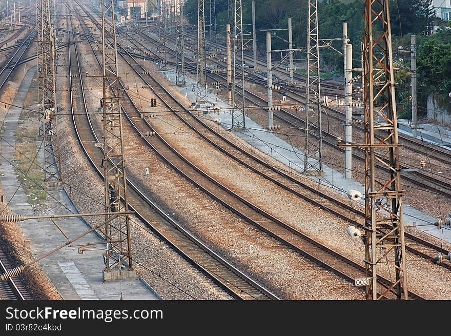 The railway tracks and racks