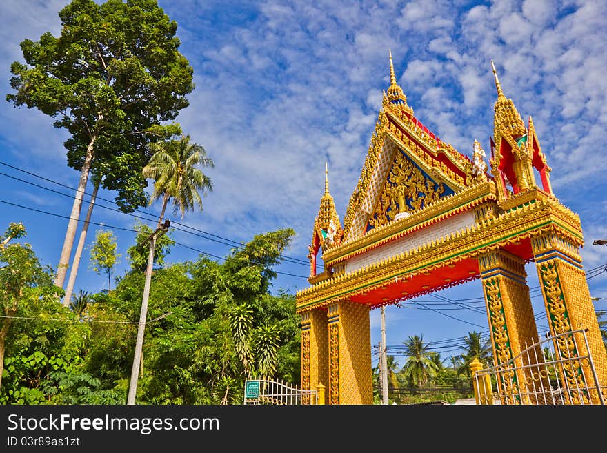 Entrance to the temple koh samui