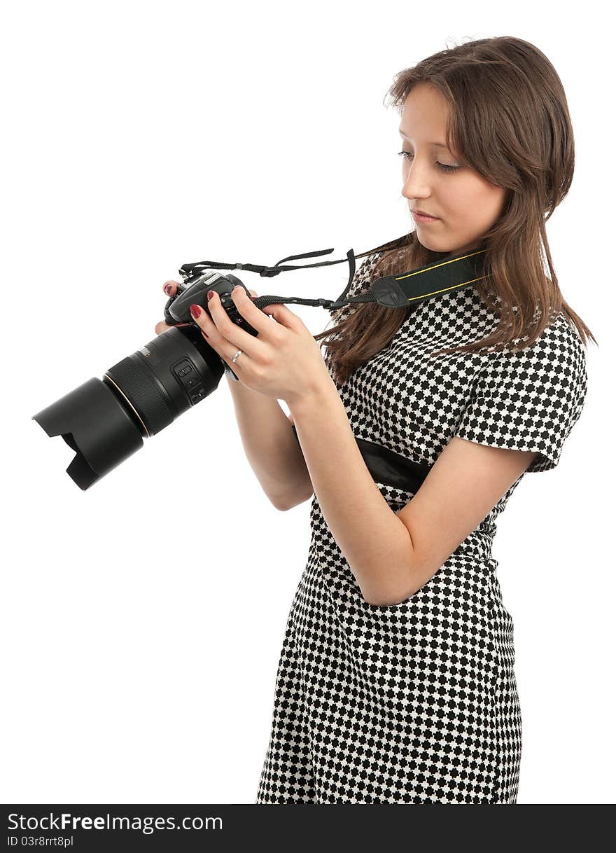 Young girl with the camera