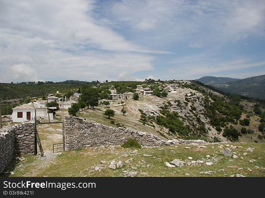 Mountain village of Kastro on Thasso Greece