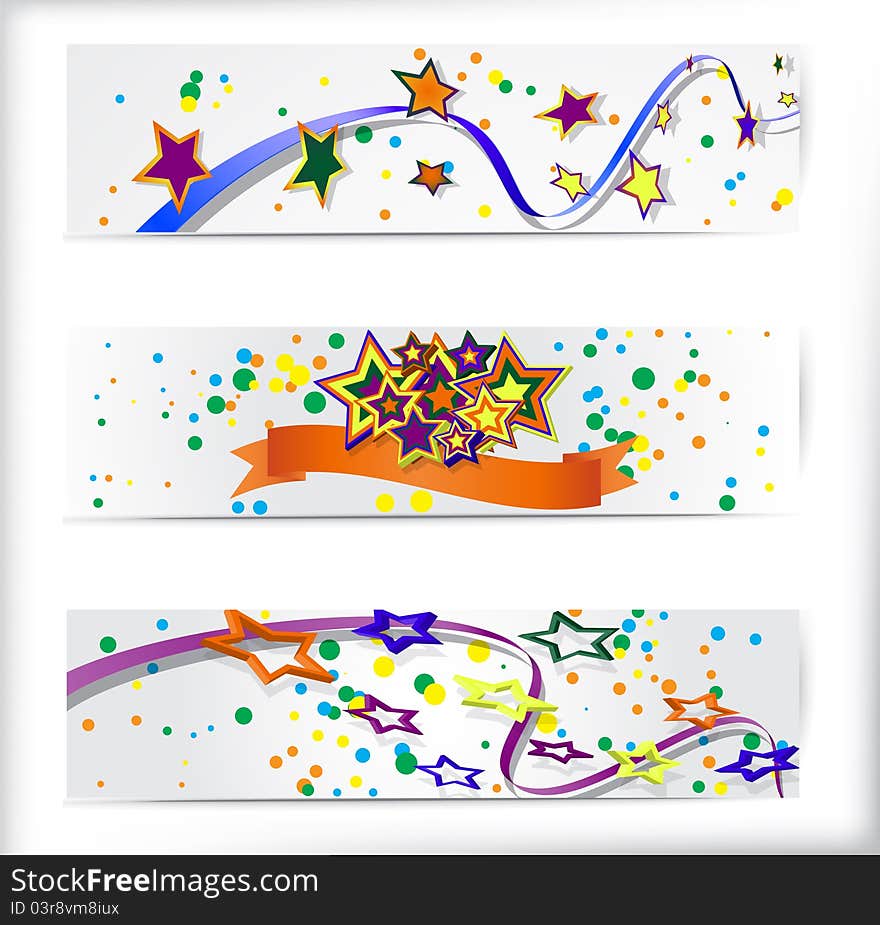 Set of the 160x600 abstract banners.