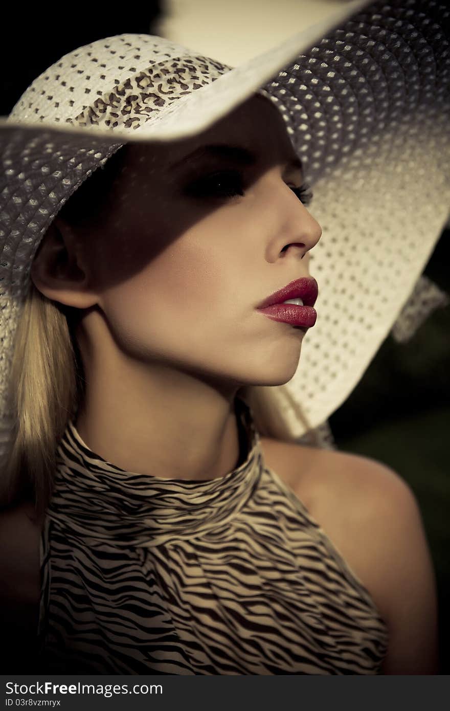 Summer fashion girl with hat