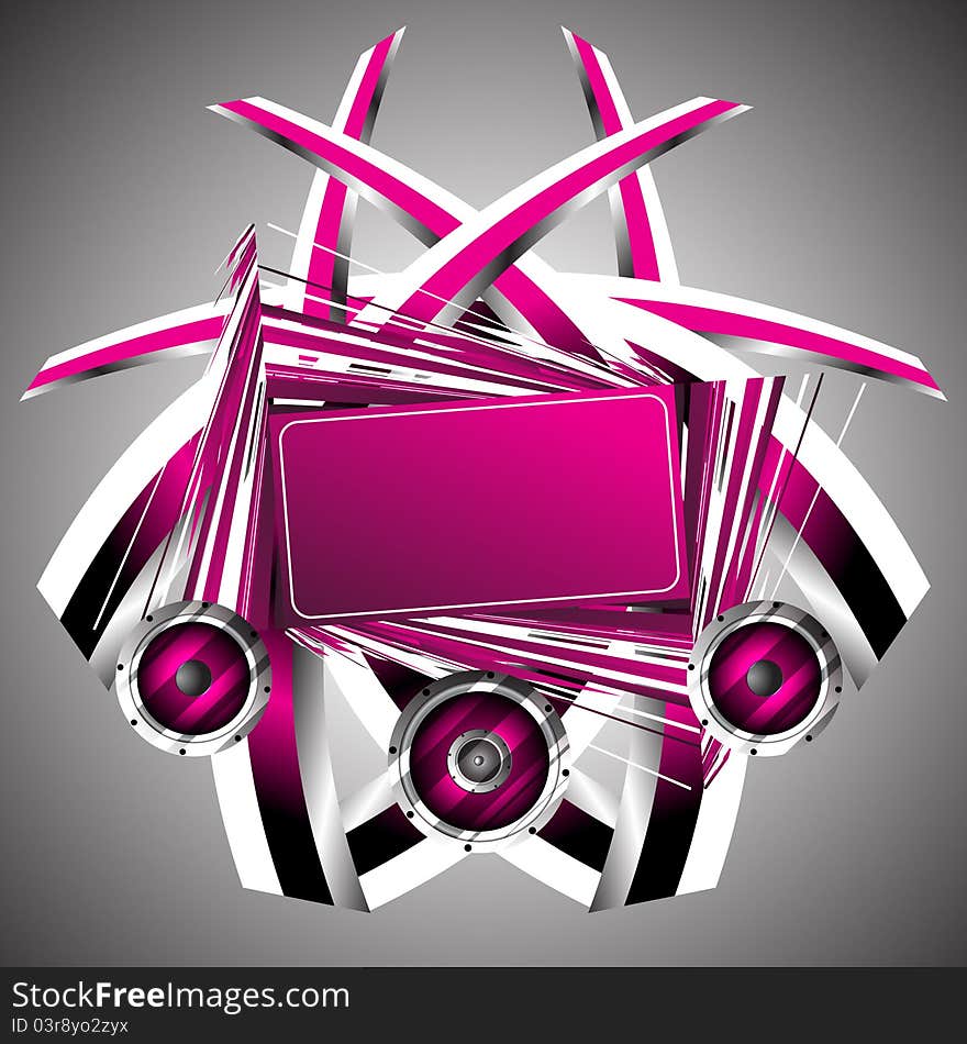 Abstract music background. Clip-art