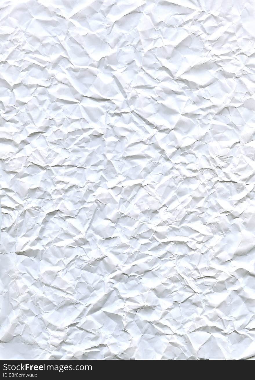 White goffered wastepaper with polygon texture