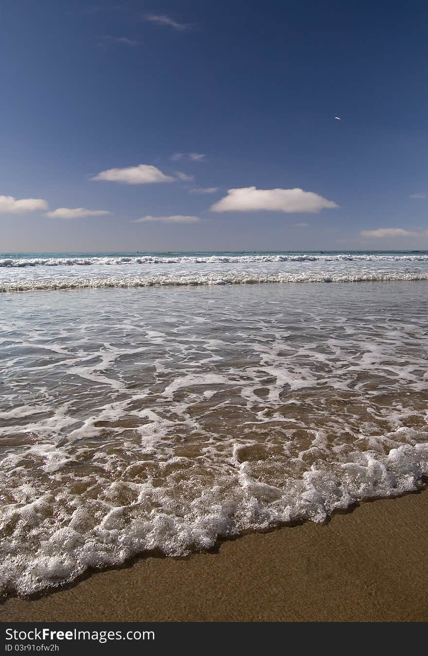 Sunny beach scene from Cornwall, UK. Sunny beach scene from Cornwall, UK.