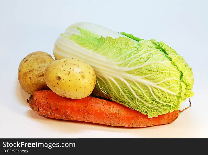 Picture of a still life with some vegetables