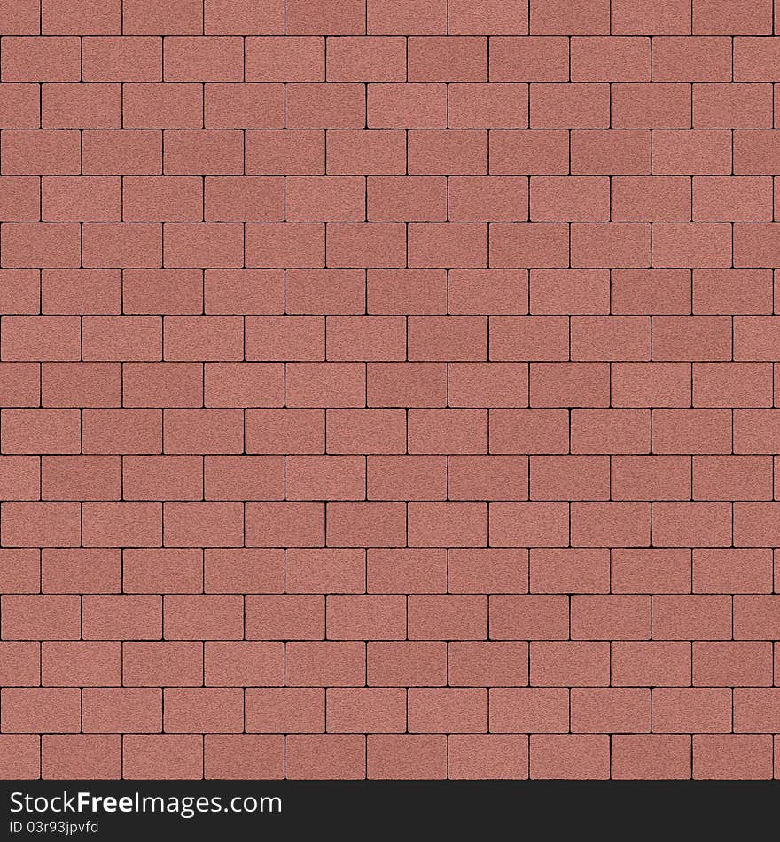 Texture of a solid red-colored brick wall. Texture of a solid red-colored brick wall.