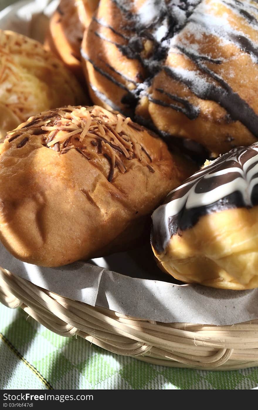 Delicious looking Bread in a basket