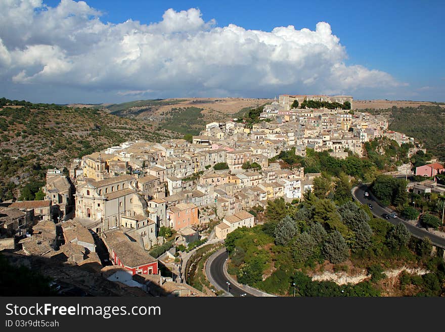 Ragusa Ibla viewed from above