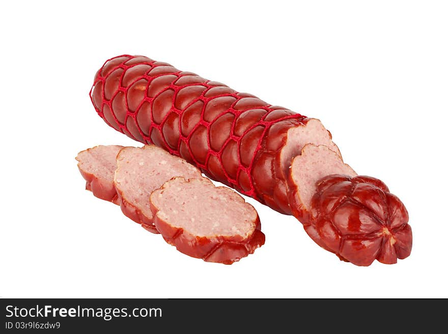 Sausage isolated on white background