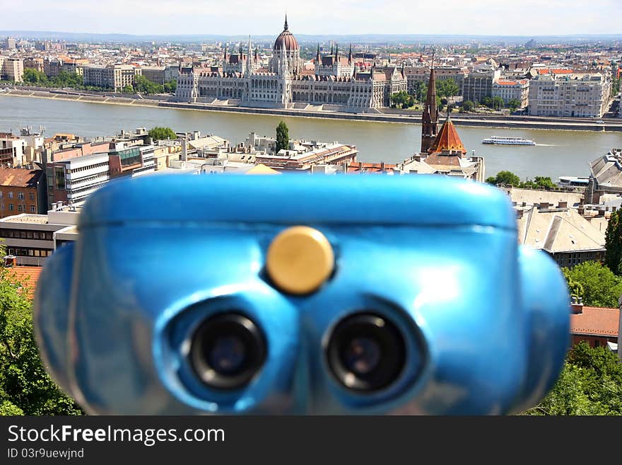 The parliament building in Budapest, Hungary