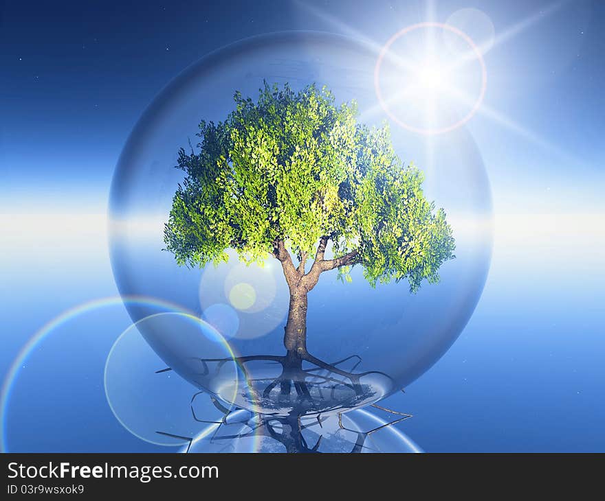 Tree in a bubble