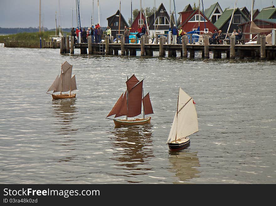 Sailing ship regatta in Althagen (Germany).