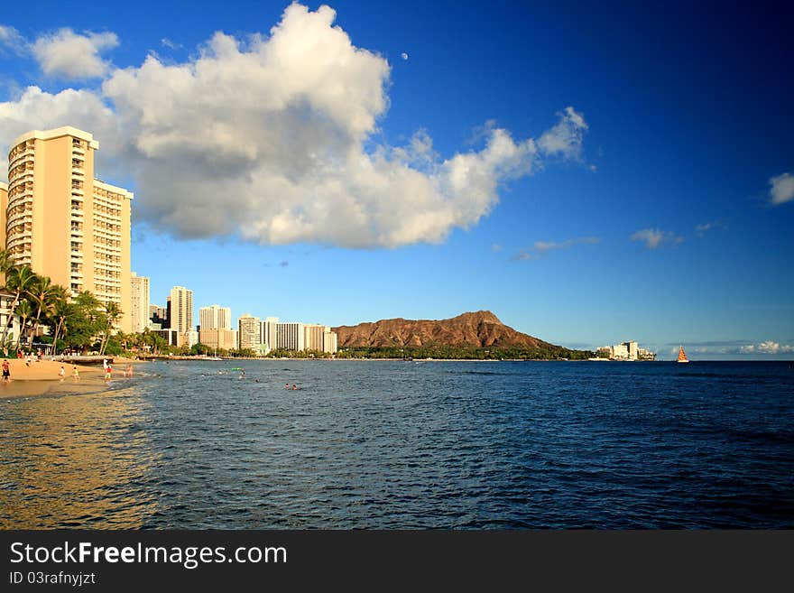 Waikiki and Diamond Head