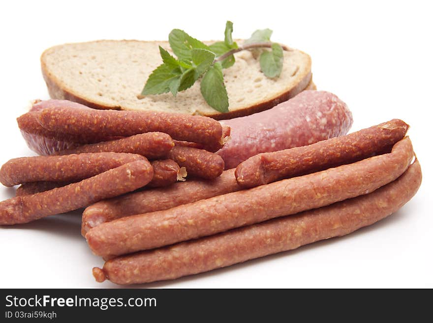 Mead sausages with garlic sausage