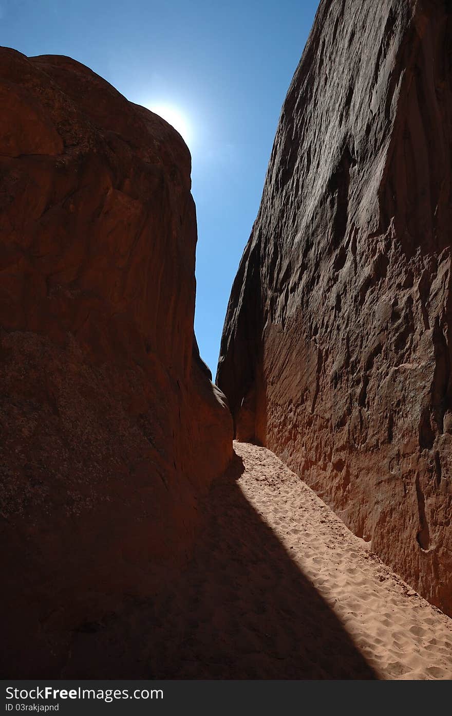 Morning scene in arches national park. Morning scene in arches national park