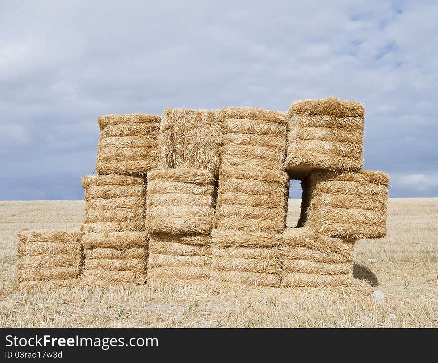 Bales of straw