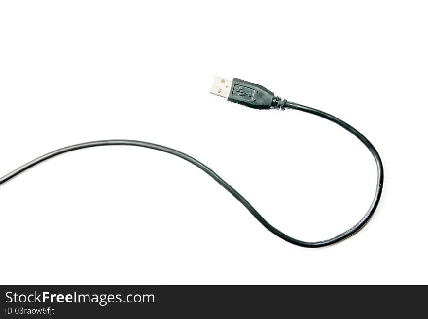 USB cable isolated on white