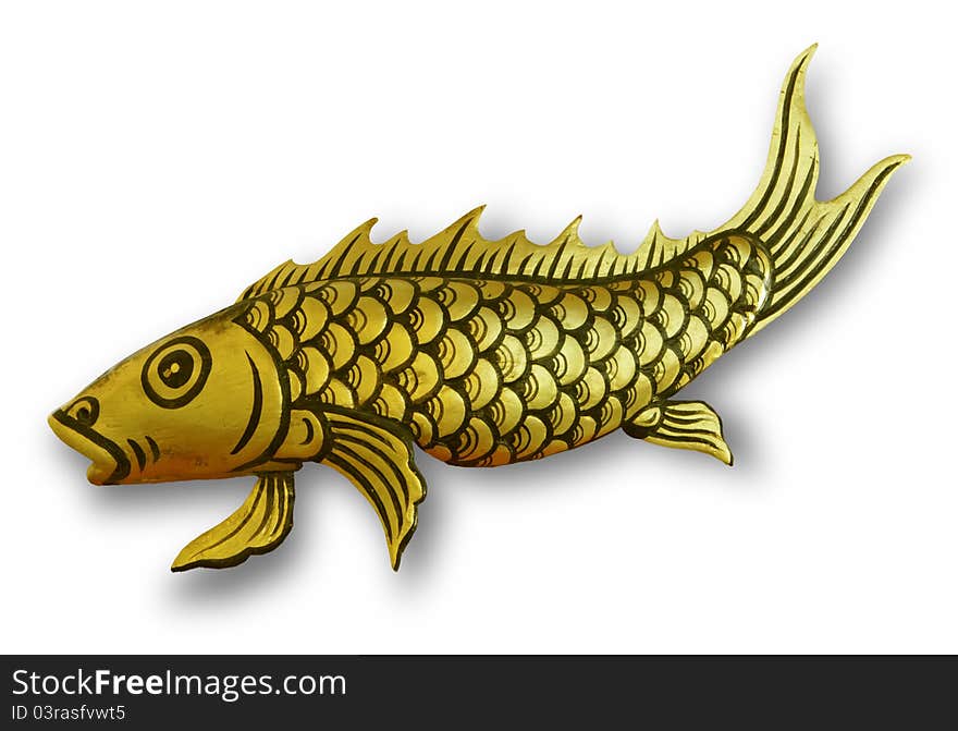 Gold fish statue of Chinese art style