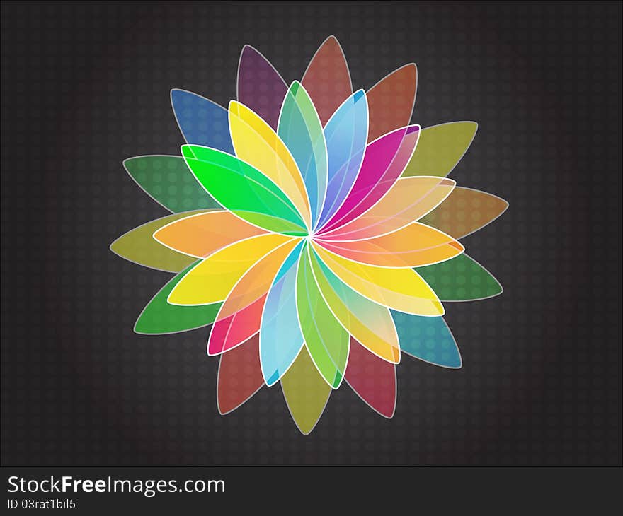 Colorful abstract flower. vector illustration