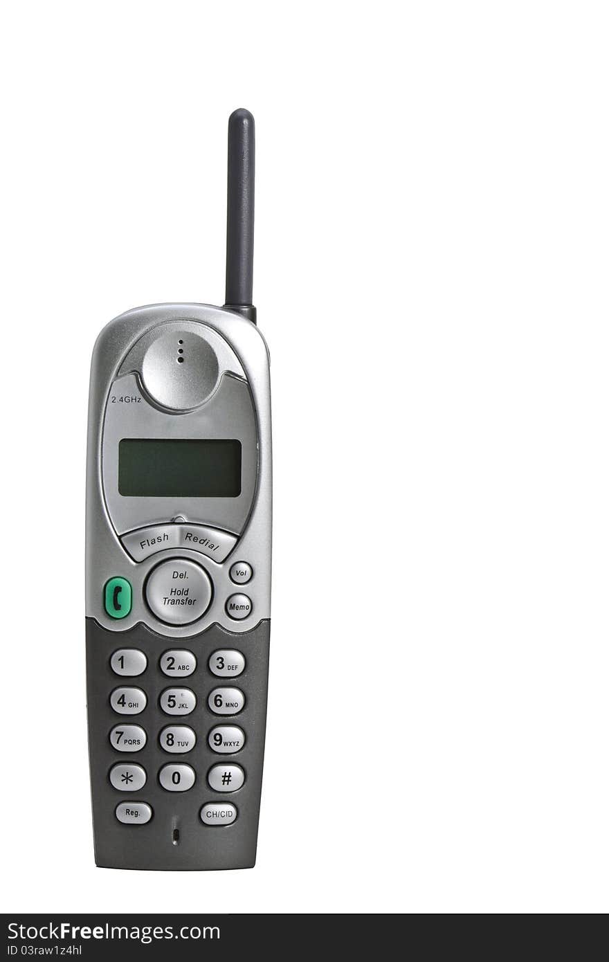 Cordless phone on a white background. Cordless phone on a white background.