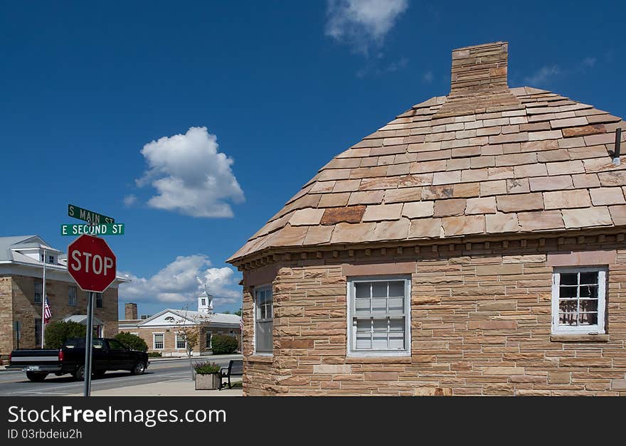 A view of downtown Crossville, Tennessee and Stone Museum